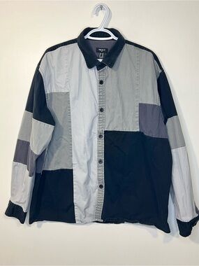 Forever 21 Mens Multicolor Denim Patchwork Jacket - Size XL